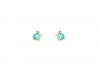 Yellow Gold Earrings with Blue Topaz.