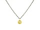 Silver chain oxidized and 750mm yellow gold pendant, with brilliants. 