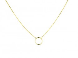 Chain with central circle in 750mm yellow gold.