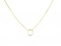 Chain with central circle in 750mm yellow gold.