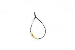 Rusty silver pendant with motif in yellow gold and a bright white.