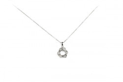 White gold pendant with 6 diamonds.