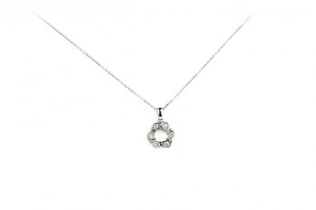 White gold pendant with 6 diamonds.