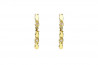 Long earrings in yellow gold and white brilliants.