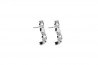 Arracades en forma de criolla d'or blanc i brillants blancs.