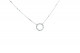 Pendant and chain of white gold, bright circle.