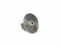 Anell d'argent oxidat amb centre or groc de 750 mm.