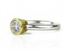 Silver ring and yellow gold with Swarovski.