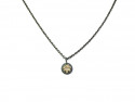 Pendant silver rusty matte, with 750mm yellow gold center, without stone.
