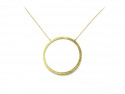 Yellow gold 750 mm necklace with integrated gold chain.