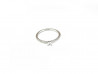 750 mm white gold ring with a central brilliant cut diamond and half-alliance arm with diamonds.