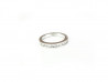 Half alliance in 750mm white gold, with brilliant cut diamonds. Railing mount.