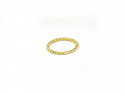 750 mm yellow gold ring. Braided thread.
