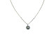Penjoll amb cadena i placa d'argent mat rovellat i boca or groc amb Diamant talla brillant negre.