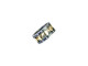 Anillo de plata satinada con oro amarillo y brillantes