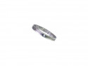 Satin silver ring with 6 diamonds