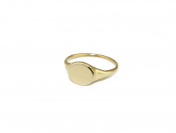 Anillo de oro de 750mm, tipo sello liso para poder personalizar.