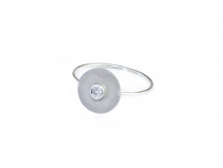 750mm matt and polished white gold ring with natural brilliance.