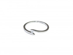 Solitari d'or blanc 750 mm amb Brillant Natural de 0.03cts.