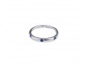 750mm white gold wedding ring with 3 Blue Sapphires.