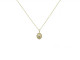 750mm yellow gold oval pendant with 1 natural brilliant of 0.02cts.