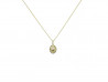 Penjoll d'or groc de 750 mm en forma oval amb 1 brillant natural de 0.02cts.