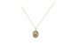 750mm yellow gold pendant with 0.02cts natural brilliant.