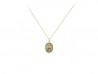 750mm yellow gold pendant with 0.02cts natural brilliant.