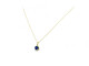 750mm white gold pendant with 4mm natural blue sapphire.