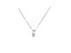 750mm white gold pendant, 4 staples with 1 natural brilliant of 0.10cts.