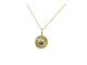 750mm gold pendant, matte striped with mouth and 1 brilliant of 0.02cts