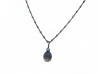 925mm silver pendant, oxidized and satin with 1 Brilliant of 0.02cts