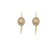 750mm yellow gold earrings with natural brilliants of 0.02cts each.