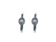 Oxidized and satin silver 925mm earrings with natural diamonds of 0.02cts.