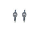 Pendientes plata 925mm oxidada y satinada con brillantes naturales de 0.02cts.