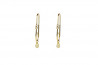 Yellow gold creoles with briolette citrine tears.