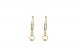 Creole earrings yellow gold and brilliant with chatons pendant with brilliant.