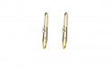 Creole yellow gold and brilliant earrings.