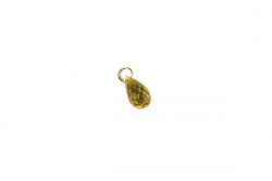 Pendant for earring of gold thread and Citri briolet cut.