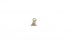 Pair of bright yellow gold pendants for 1mm thick creole shaped earrings.