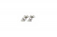 White gold earrings with triangle shape and brilliants
