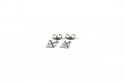 White gold earrings with triangle shape and brilliants