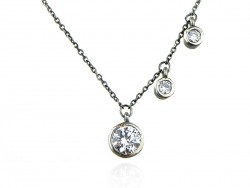 Collaret d'argent amb Swarovski i circonites.