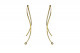 Pendientes de oro amarillo hilo redondo con forma y brillantes.