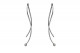 White gold round wire shaped earrings with brilliants.