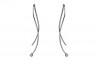 White gold round wire shaped earrings with brilliants.