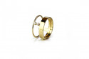 Yellow gold ring and 2 brillants