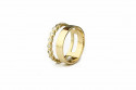 Yellow gold ring and 10 brilliants.