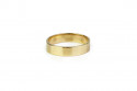 Yellow gold ring, flat and smooth.