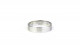 White gold, flat and smooth wedding ring.